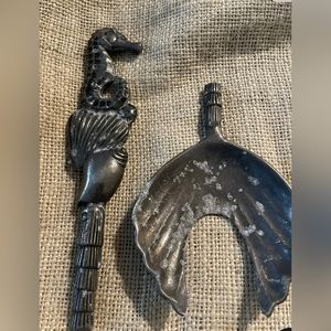 Arthur Court (broken) Seahorse Salad Tong